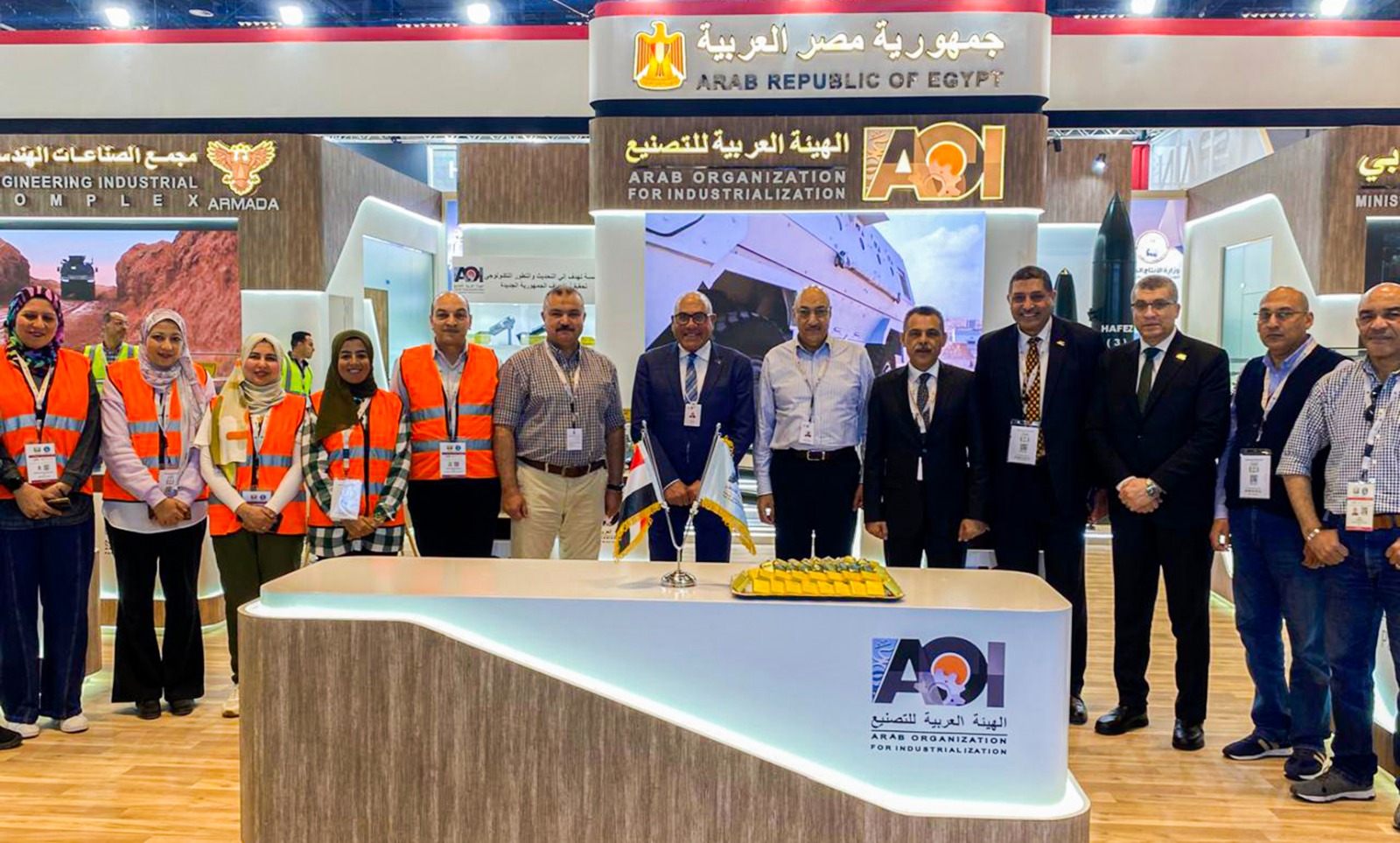 The Chairman of the  AOI  inspects the organization's products As part of the distinguished participation of the AOI In  IDEX Abu Dhabi 2025